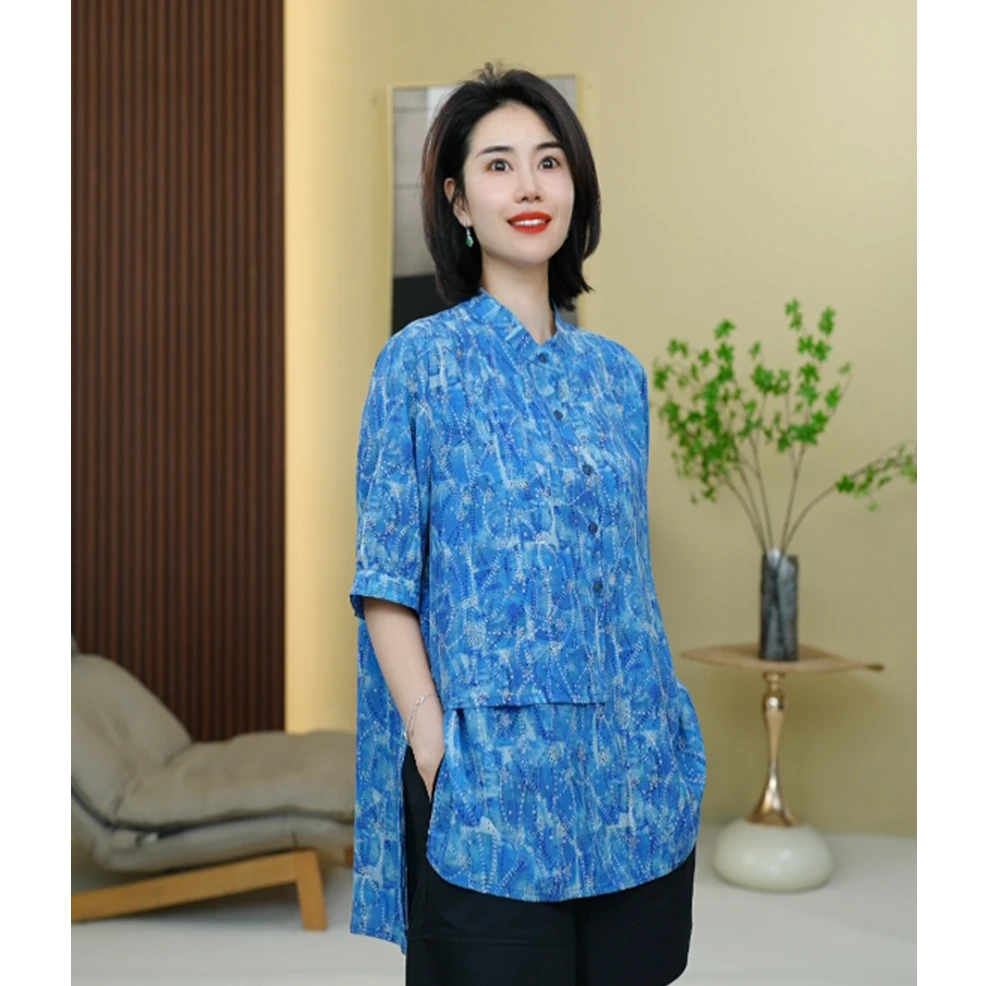 BEIJU 2025新款时尚小衫显瘦百搭设计感洋气减龄气质休闲衬衫5005