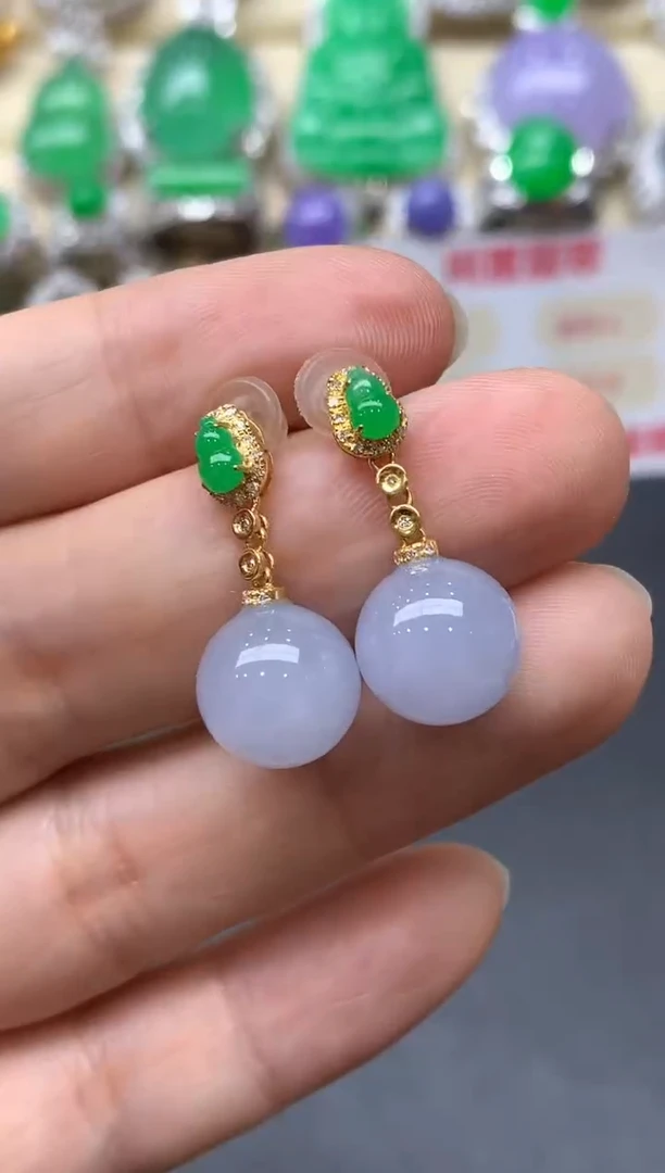 颈饰18K金镶嵌翡翠355-中国好珍宝