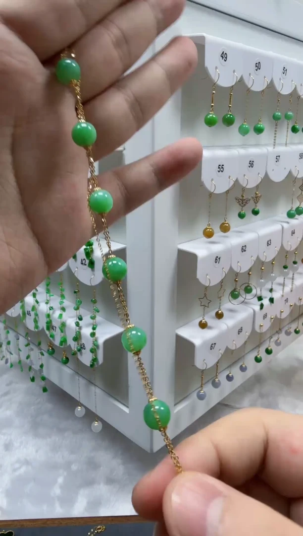 18K金镶嵌手链翡翠缅甸天然翡翠A货