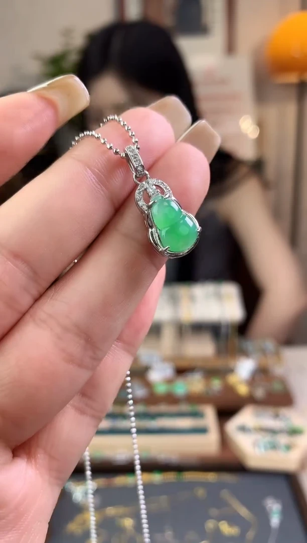 翡翠银S925镶嵌吊坠(不含链)吊坠