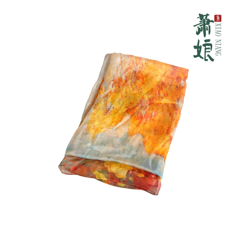 萧娘【丝巾】真丝女桑蚕丝系脖送妈妈围巾披肩2499