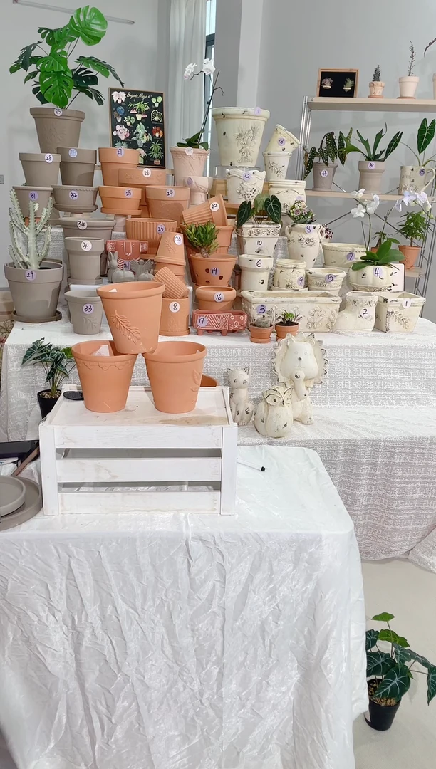 【闪购商品】陶3个无托红陶浮雕款口径13*高度13