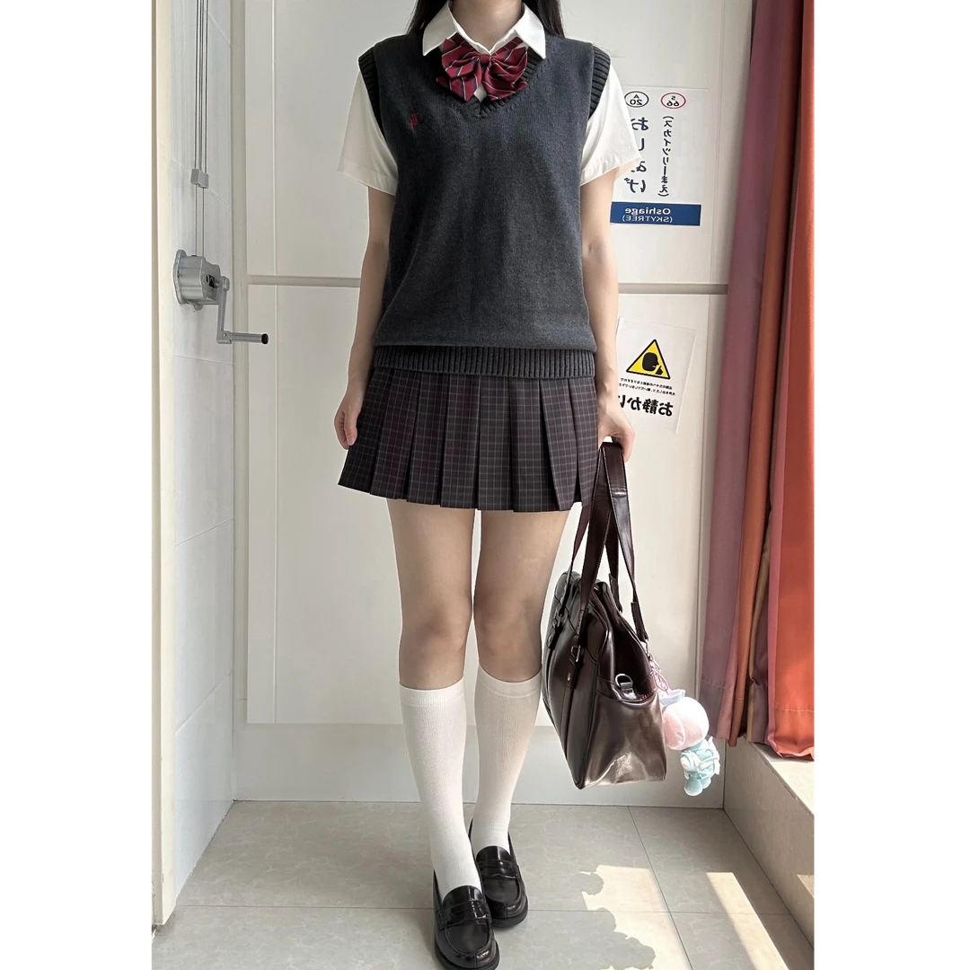 雾果方程式JK马甲基础款校供感 多色针织毛衣学院风jk制服上衣