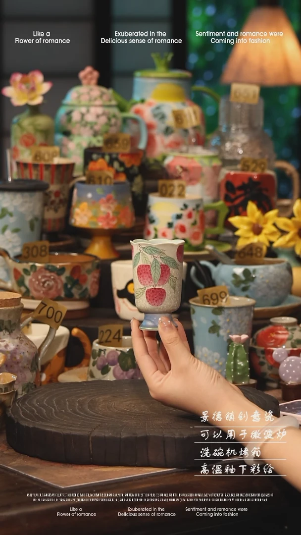 陶瓷景德镇高温釉下彩手工手绘款式