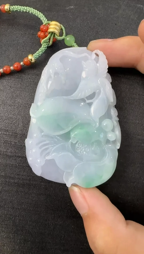 颈饰未镶嵌翡翠花开富贵吊坠-583472