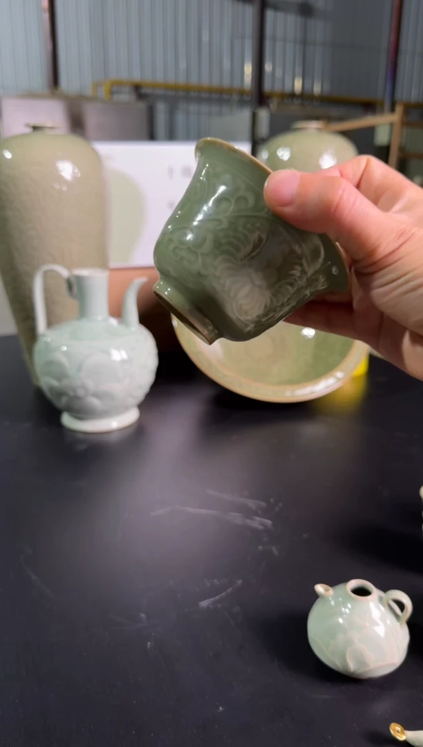 默认微瑕盖碗耀州窑仰山