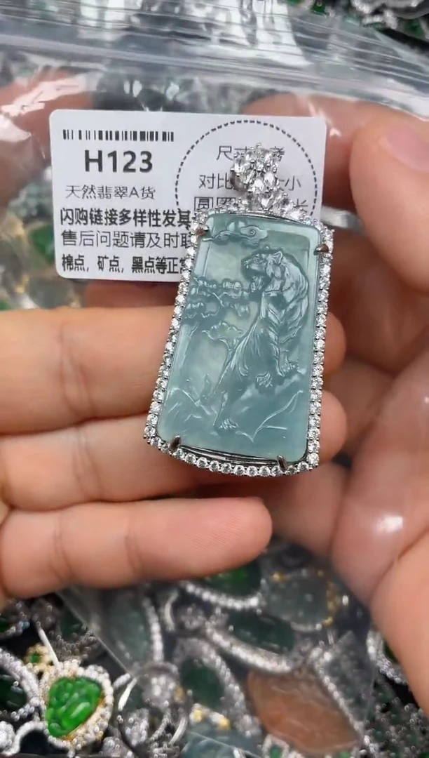 颈饰未镶嵌翡翠H123吊坠