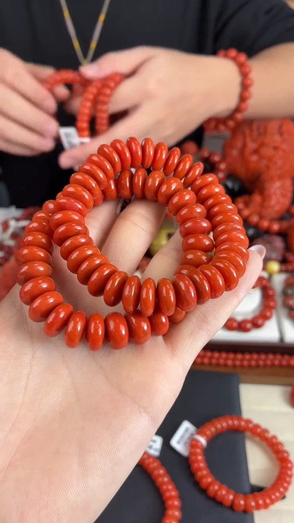 未镶嵌瓦西算盘珠手串12+南红玛瑙（多样式发其一）