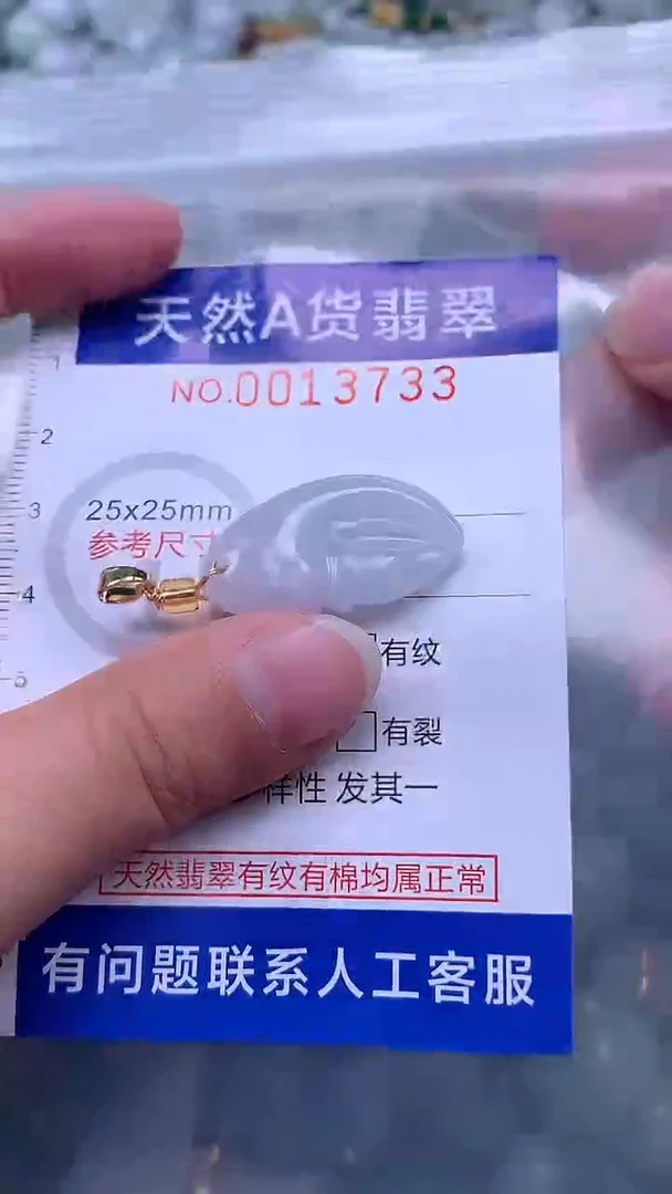 翡翠未镶嵌吊坠(不含链)1