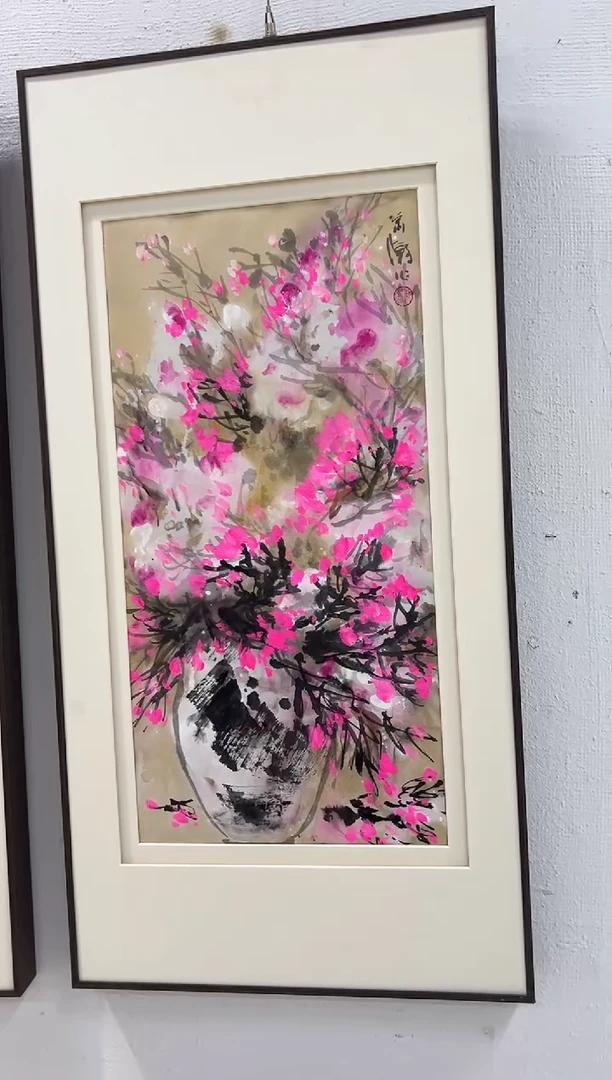 国画XH-2平尺-彩色瓶画