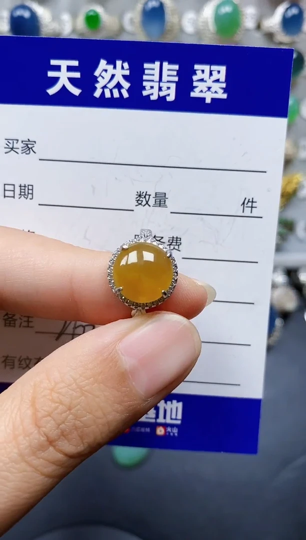 翡翠戒指银S925镶嵌262