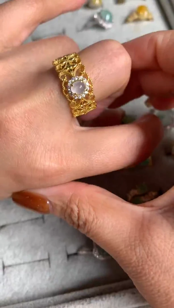 银S925镶嵌戒指翡翠23