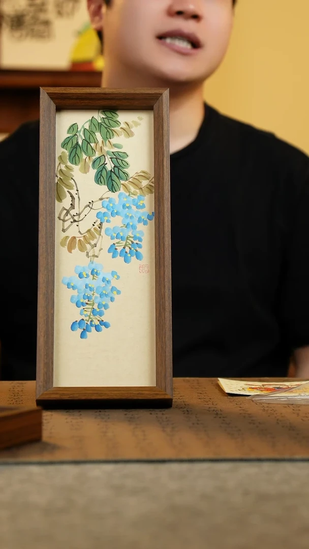 国画12.5*31.5纯手绘国风国画摆台
