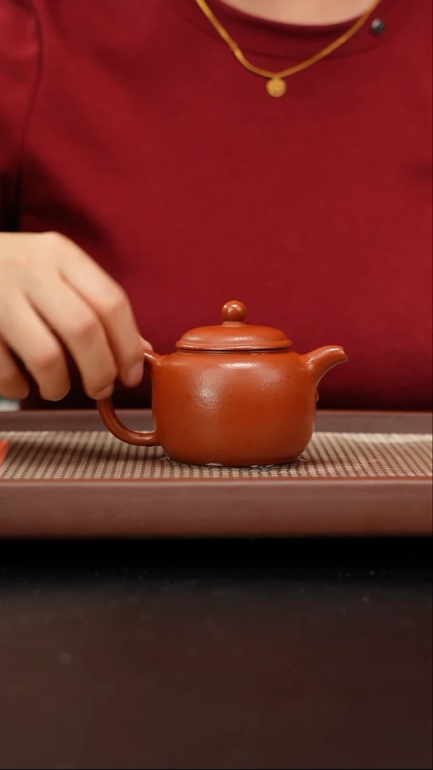 茶壶紫砂微瑕黄龙山朱泥匏尊160cc张涛