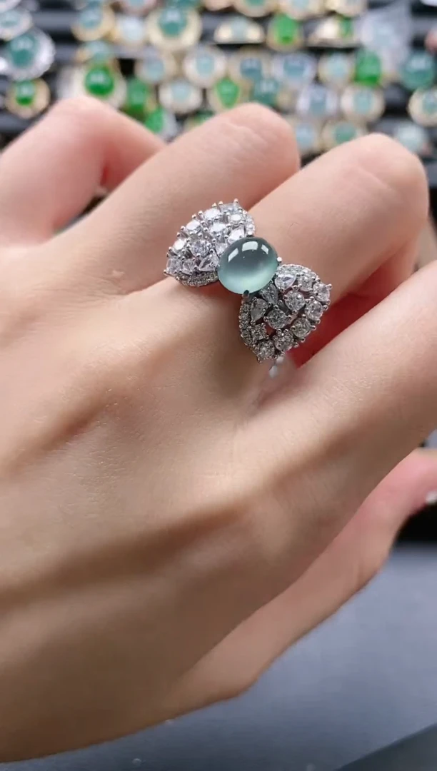 【闪购商品】翡翠戒指银S925镶嵌51511