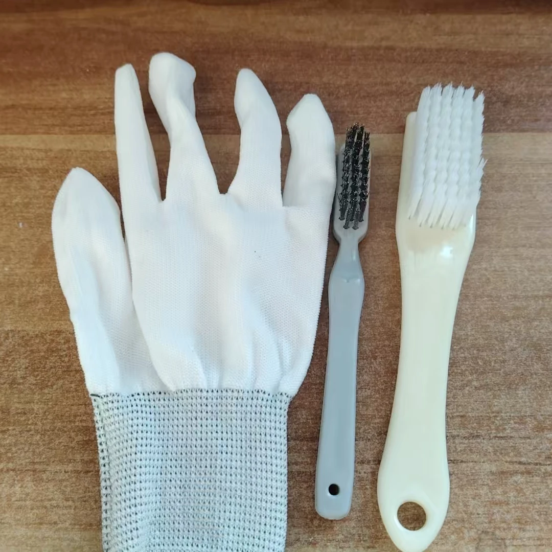 核桃打底手套刷子三件套