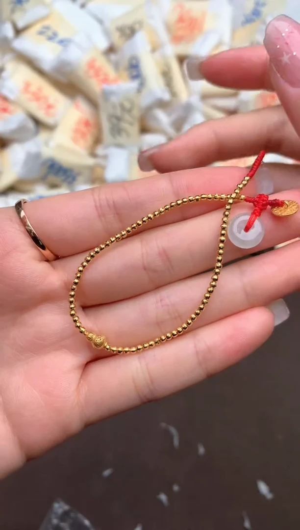【闪购商品】翡翠手链18K金镶嵌—