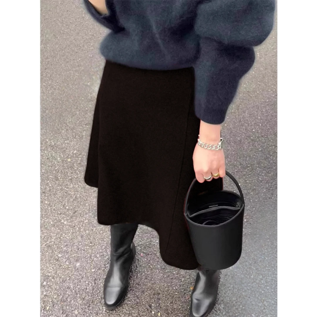 实物太美！不能错过！轻奢红色半身裙女秋冬季新款高腰显瘦漂亮裙子