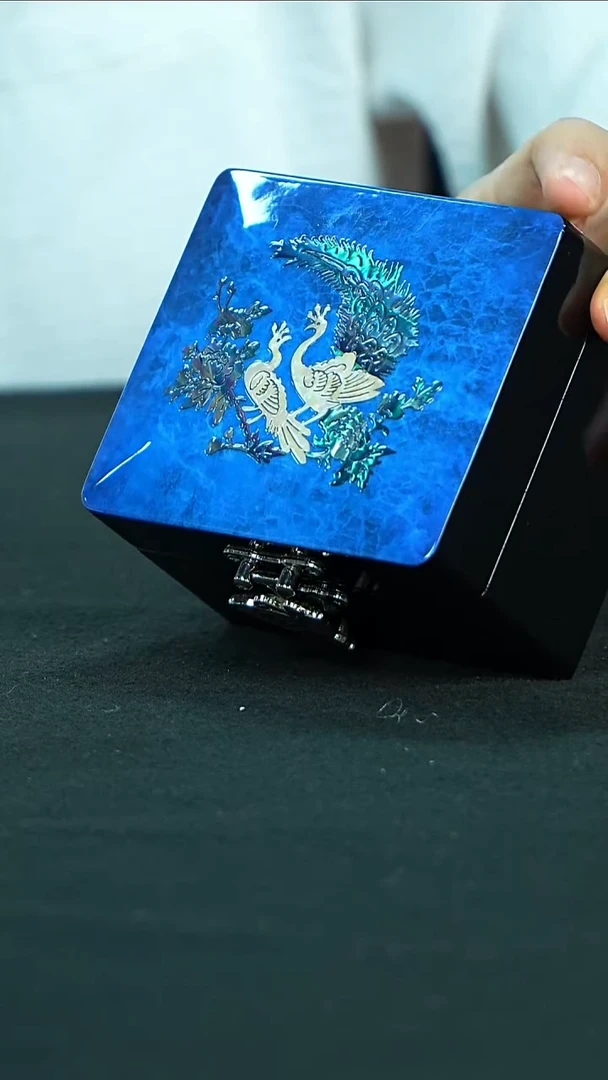 YZQQ螺钿小鲍鱼盒(蓝孔雀)
