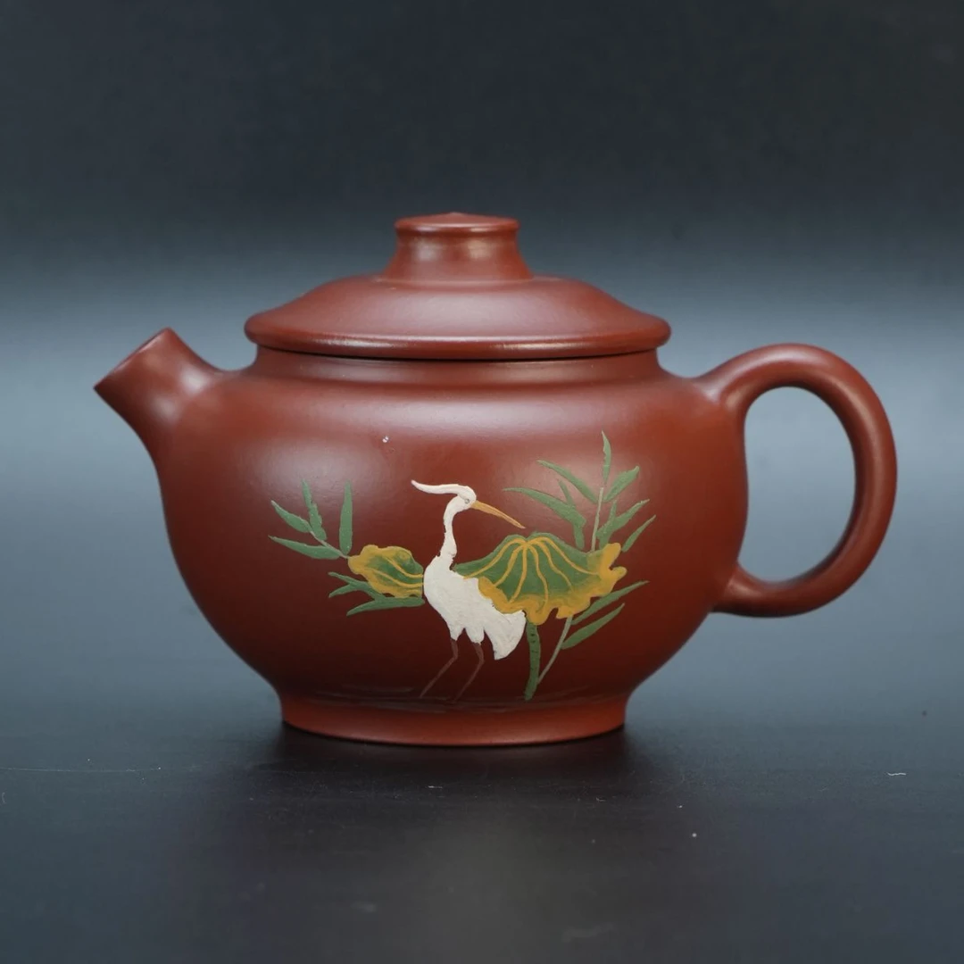 lot20422 309 仇小刚 紫砂红朱泥唐风巨轮壶（220cc）