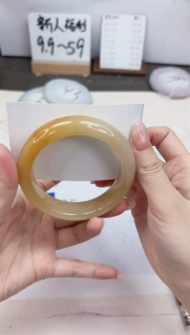 石英质玉手镯未镶嵌500-财气镯-圈口59