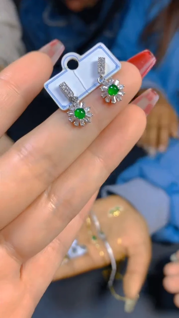 【闪购商品】翡翠耳饰未镶嵌0514926811多样性发一