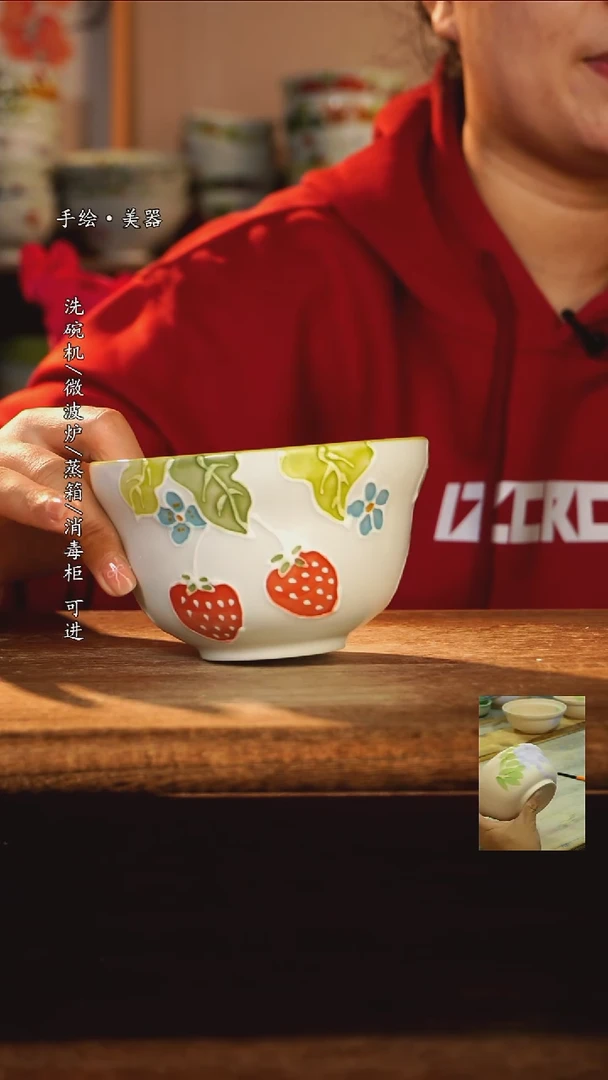 瓷1个景德镇高温瓷釉下瓷