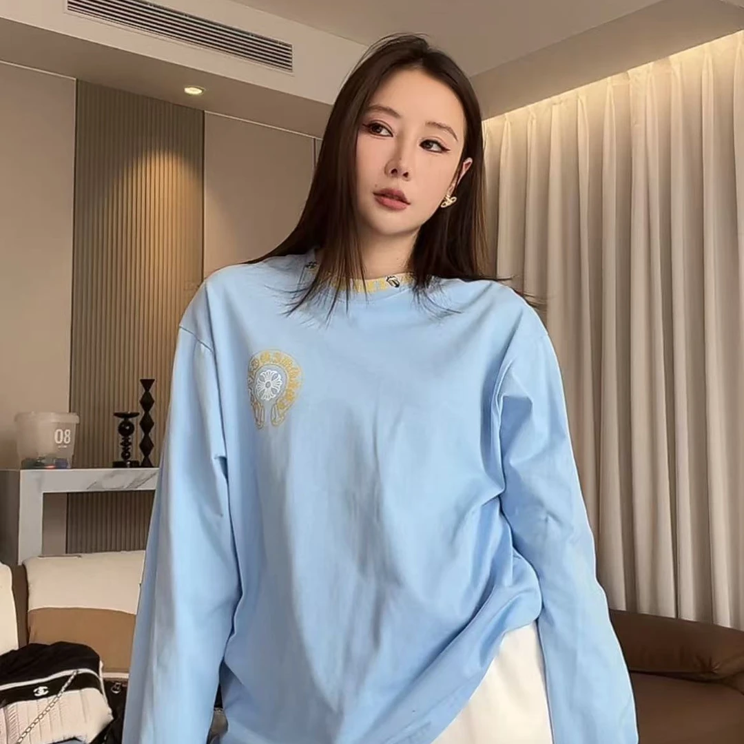 《An ni》· 印花白色百搭长袖打底衫  1862