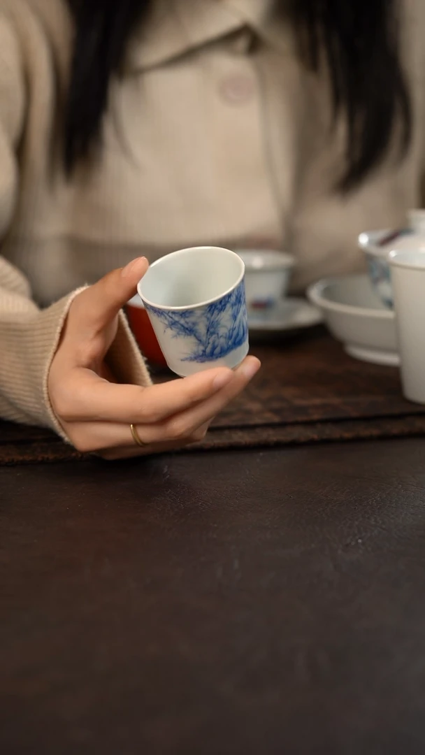 【闪购商品】杯聚澜堂灵石竹子直口杯