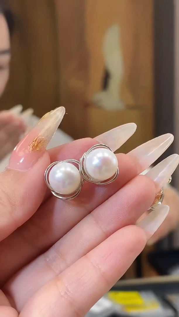 未镶嵌耳饰淡水珍珠天然淡水珍珠