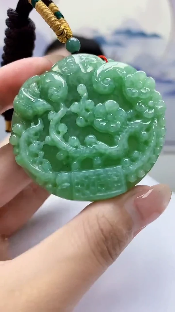 未镶嵌定制翡翠4852MM-毛货挂件7
