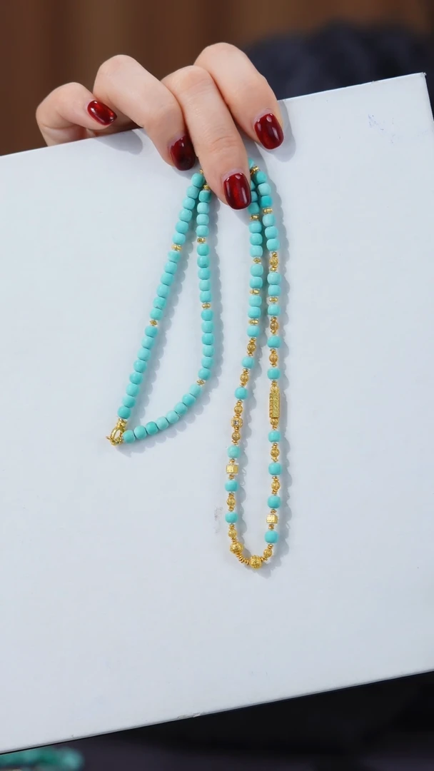 【闪购商品】绿松石项链18K金镶嵌1