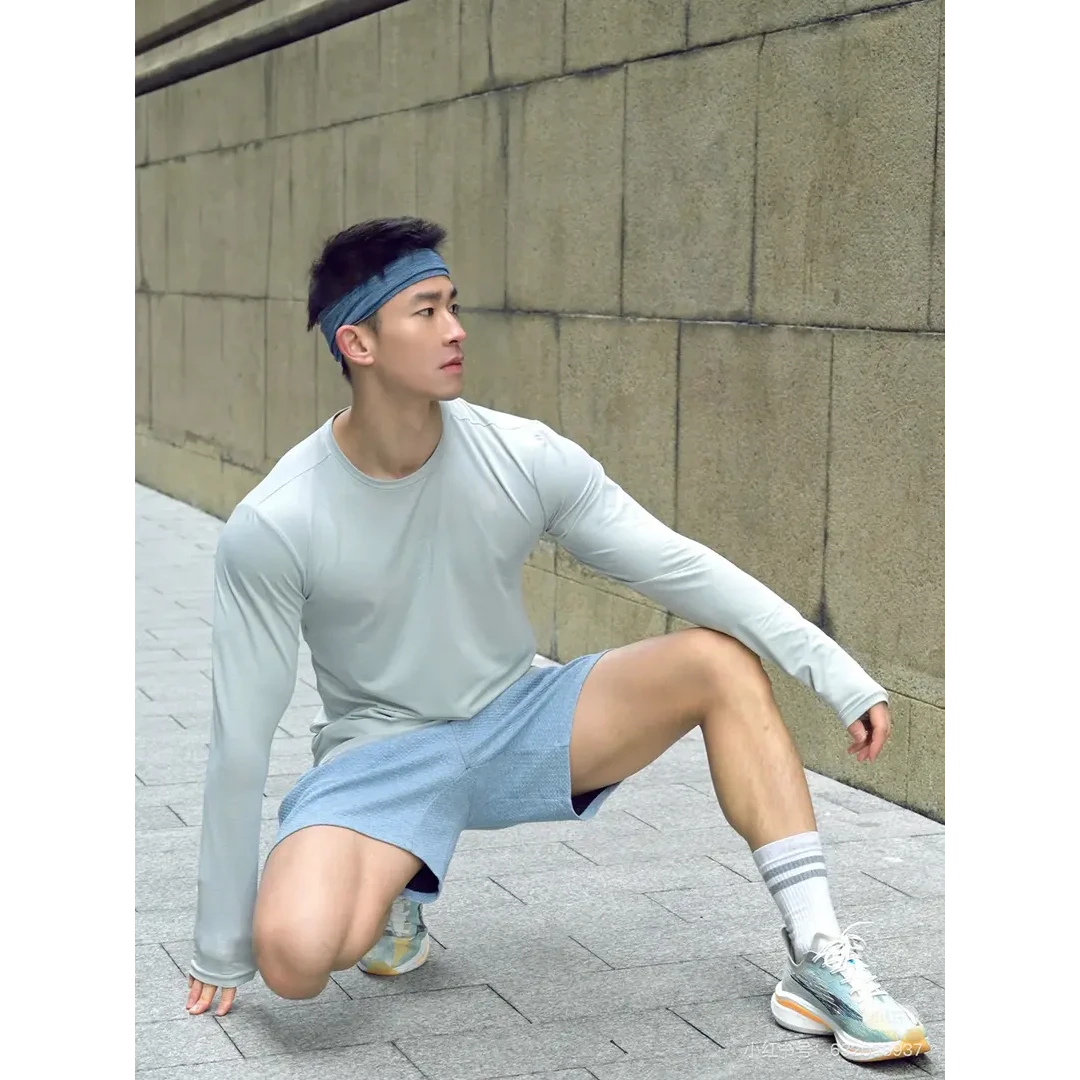 早秋新品！人手必备！男士户外纯色基础百搭长袖打底8837