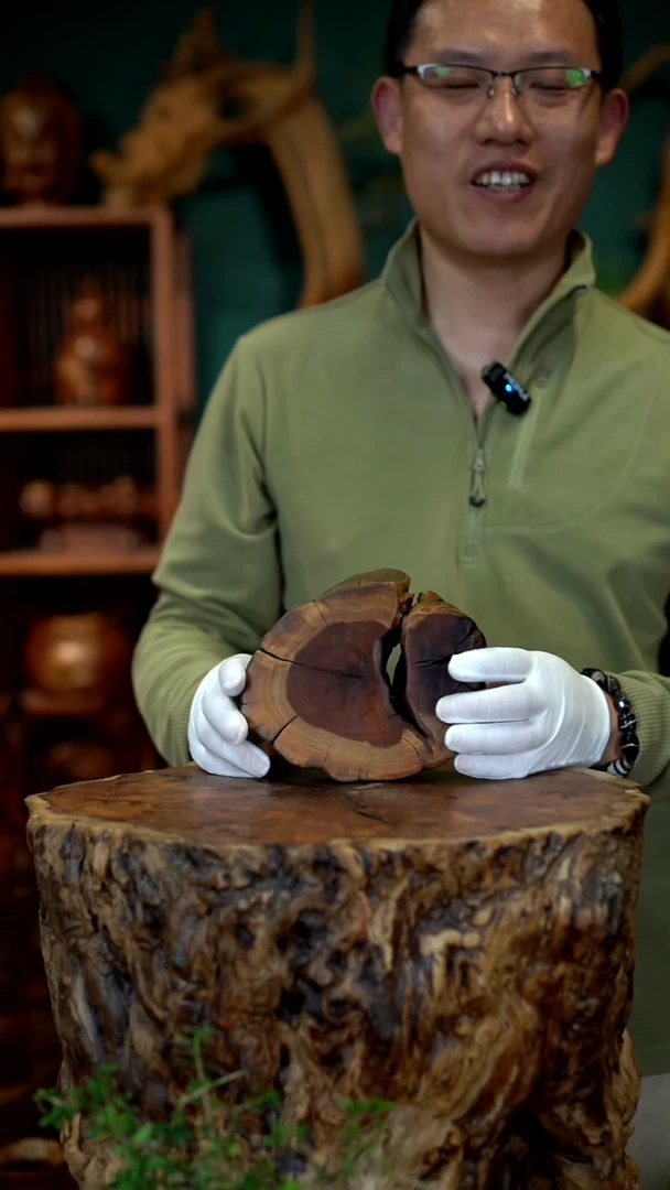 枣木学**儿雷击枣木底座