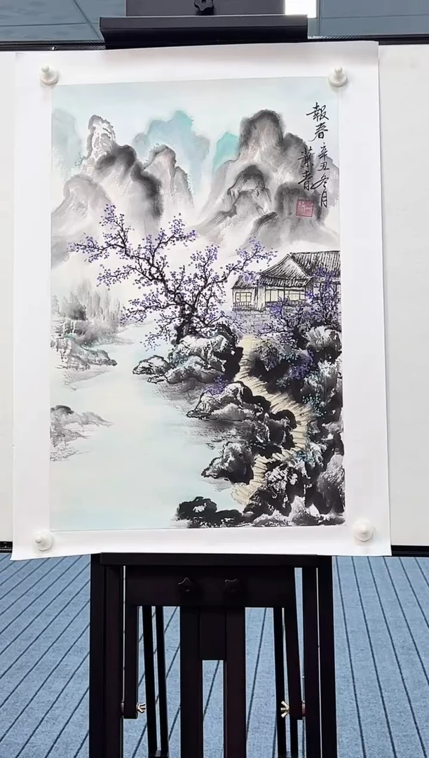 国画国画作品三个平尺