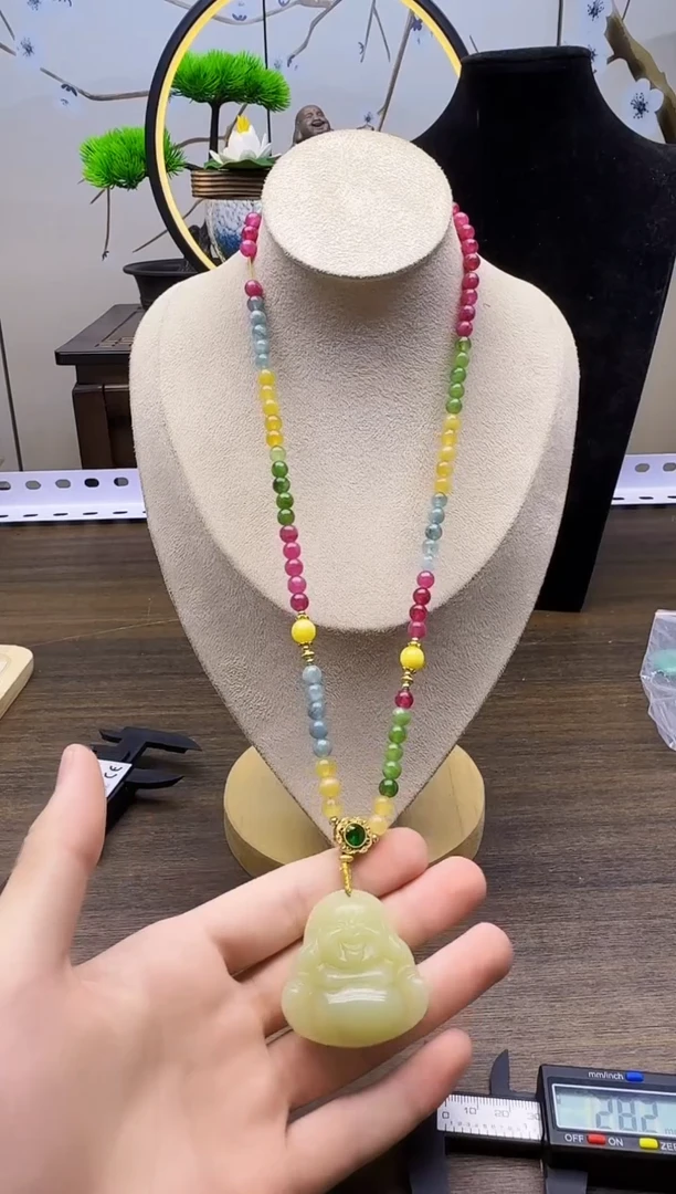 14K金镶嵌颈饰碧玺X50