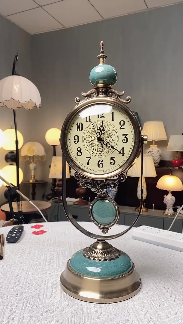 丝线钟表绿色8888888