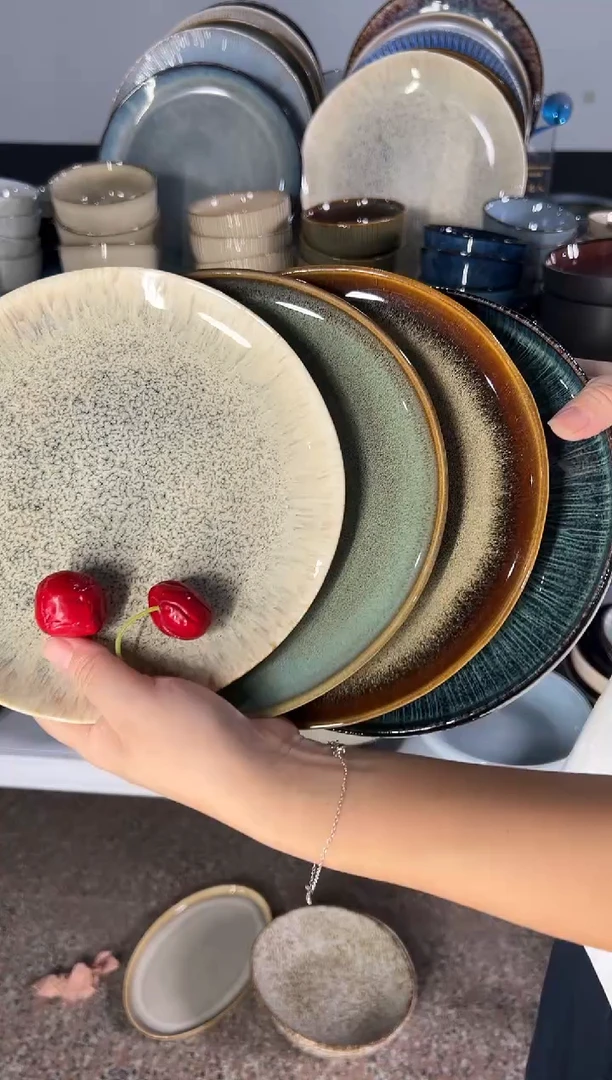 陶瓷外贸尾货瑕疵满20包邮X4 小盘组合