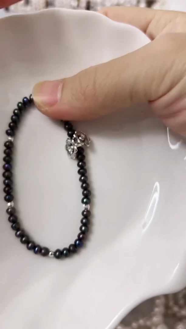 【闪购商品】淡水珍珠手串银S925镶嵌珍珠手串