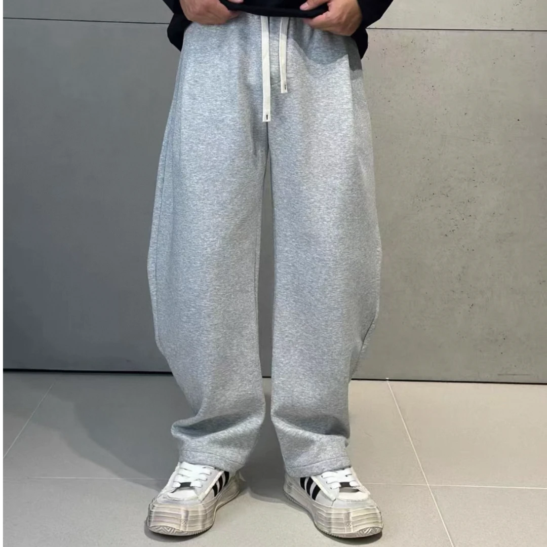 【小明总】春秋季松紧百搭休闲运动阔腿弯刀裤 206