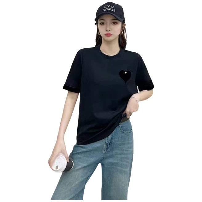 【YANGSHANG】oversize风刺绣慵懒风T恤女款韩版文艺复兴风Z27922