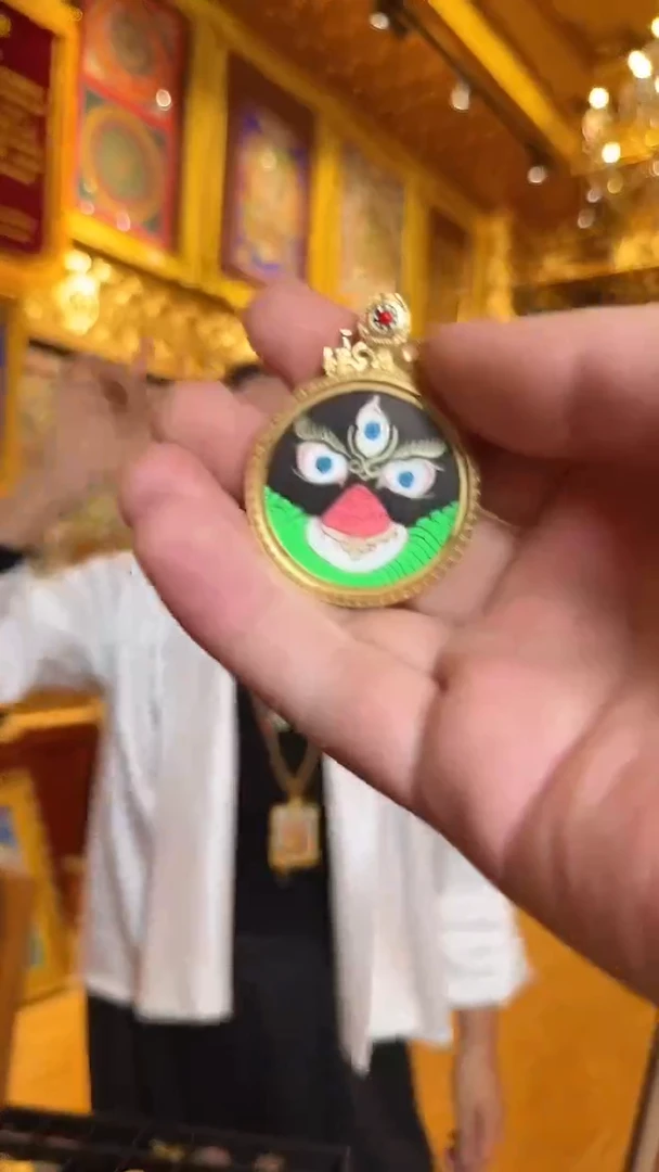 吊坠黑财神-热贡元旦唐卡画院直发