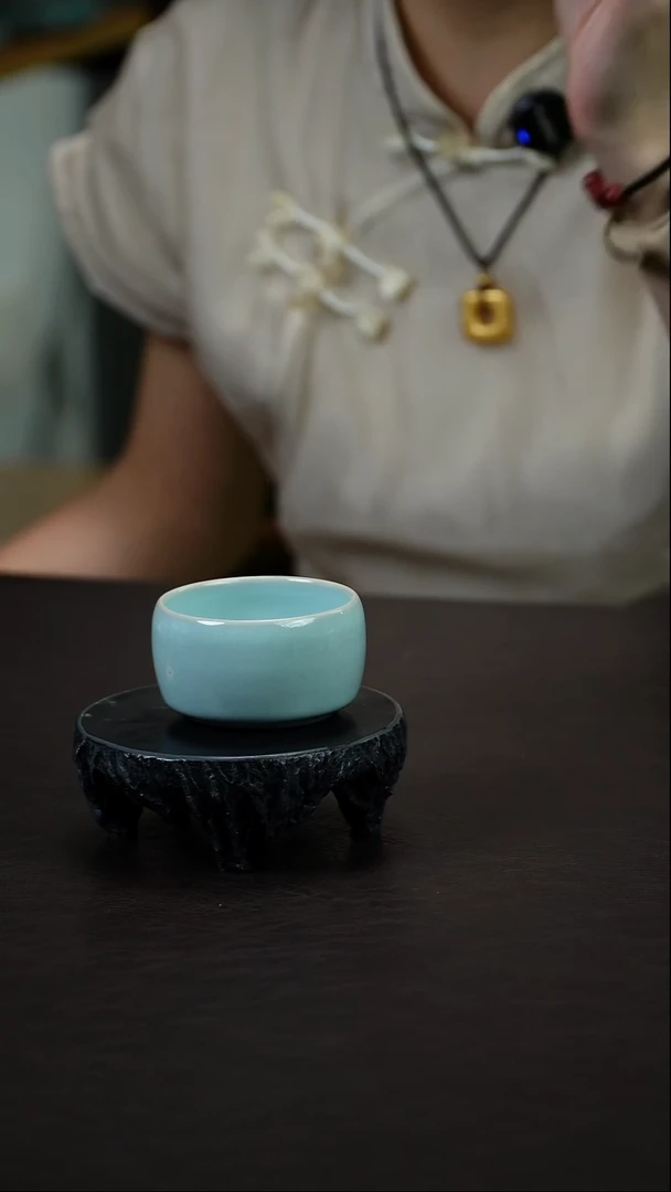 珑匠支钉烧天青悟道杯