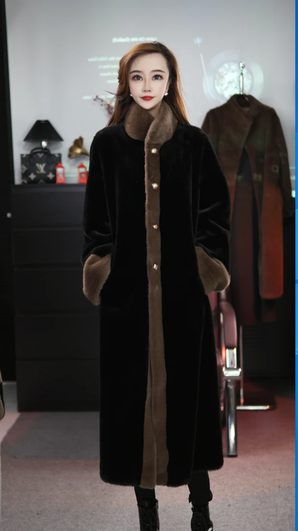 【叶十八宠粉专属】叶十八定制 皮毛一体欧貂绒外套
