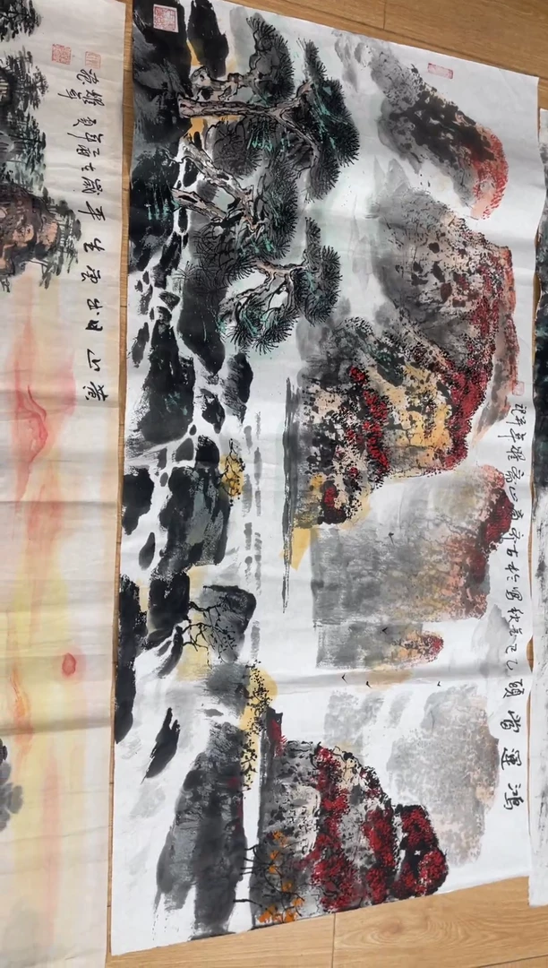 国画国画山水花鸟作品