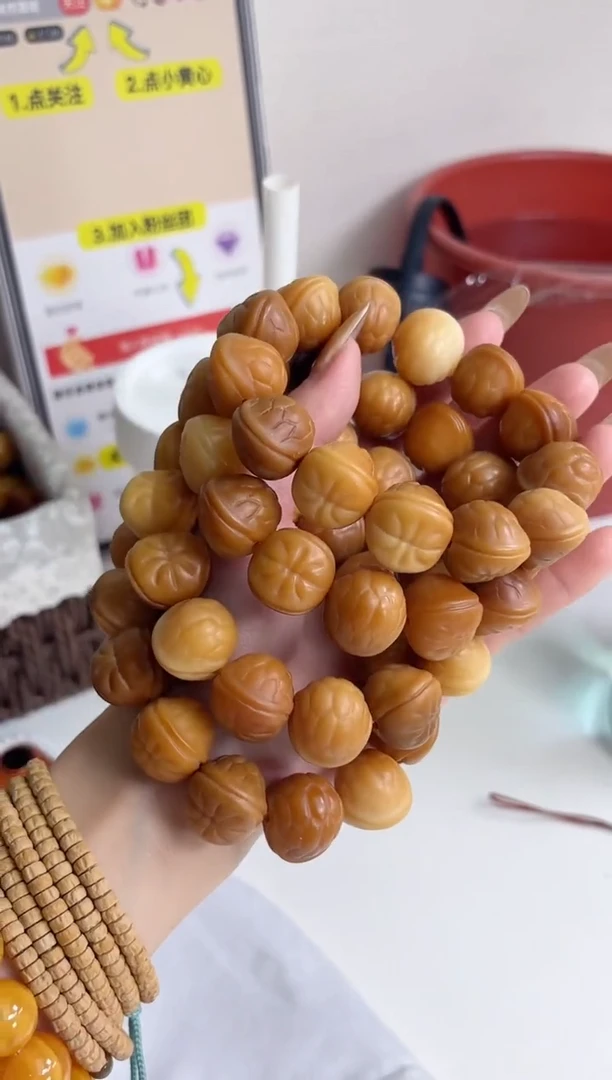 手串菩提根/象牙果沐f09干磨富甲18*19mm手串