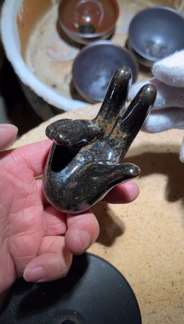 【闪购商品】茶盏见盏茶器余启虎建盏34号