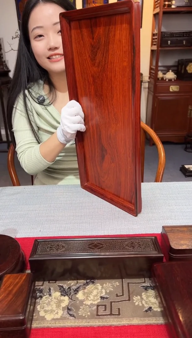 紫檀木类成套家具全独板文成盘   一木一器   一物一拍