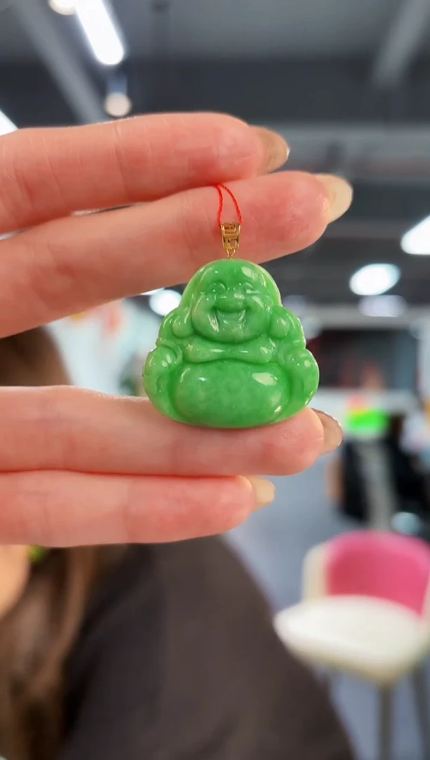 【闪购商品】翡翠颈饰18K金镶嵌缅料A货/支持复检/一件