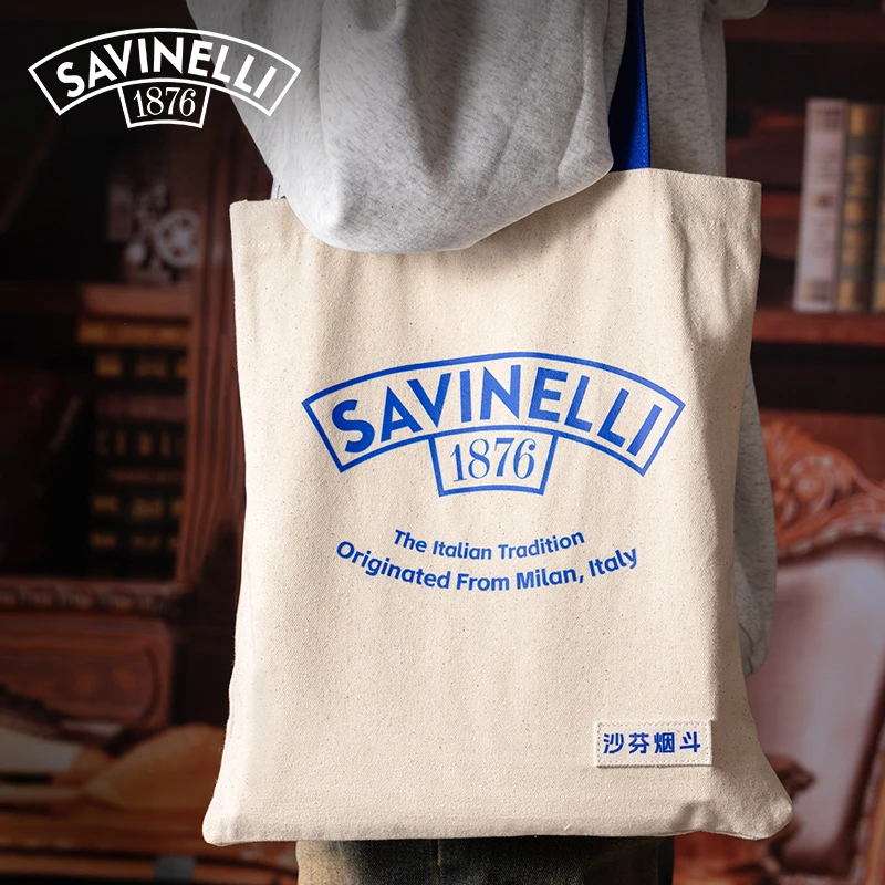 沙芬SAVINELLI原色帆布袋大容量烟斗包收纳袋简约单肩包